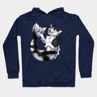 Purrmaid: White Bicolor Hoodie